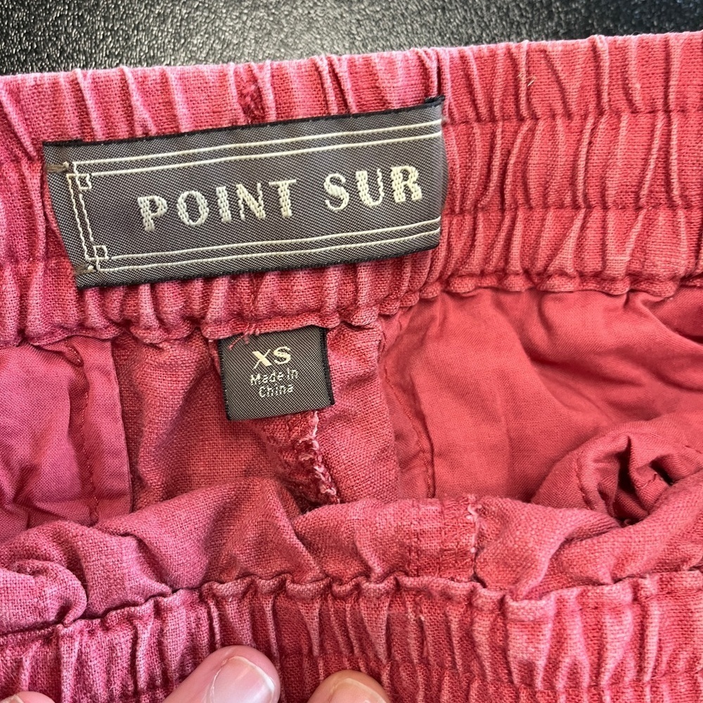 J.Crew Pont Sur Nantucket Linen & Lyocell Blend XS Red Pull On Shorts - Picture 8 of 9